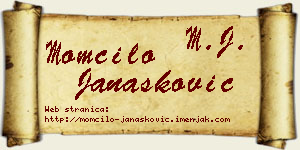 Momčilo Janašković vizit kartica